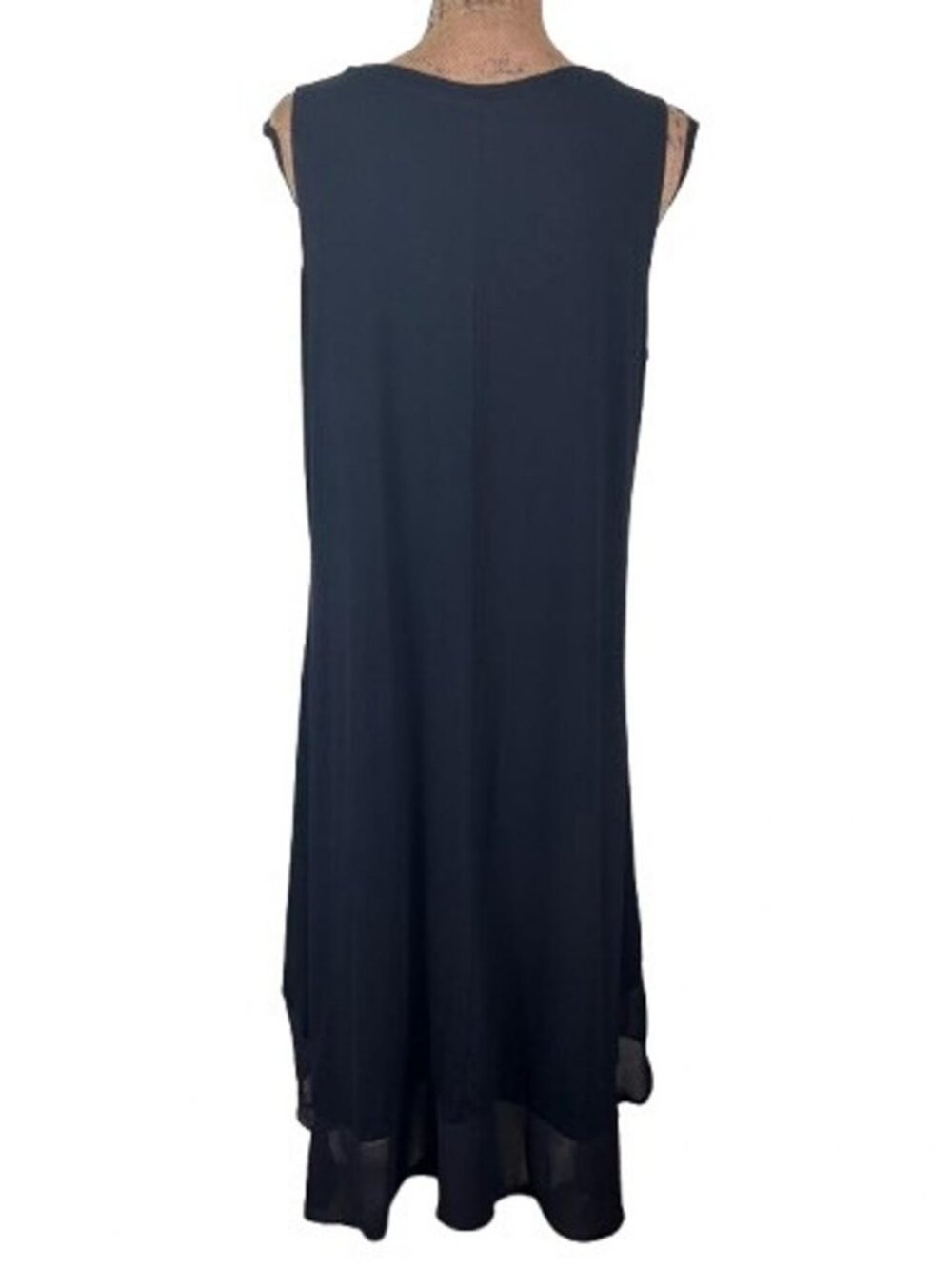 Goldstein Black Sleeveless V-Neck